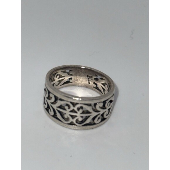 James Avery Retired Open Adorned Band Sterling Silver Ring Size 5 – 3.8g - Picture 7 of 11